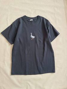 T-shirt décontracté en coton 100% tricoté imprimé uni à manches courtes respirant écologique pour femmes et hommes de haute qualité en grande taille - Product Image 2