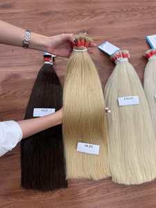 Precio al por mayor Super doble dibujado extensiones de cabello humano Color de cabello a granel Cabello humano europeo Gran stock - Product Image 3