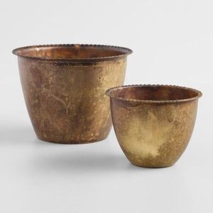 Juego de 2 tarros de velas rústicas antiguas de alta calidad con acabado mate de pátina sombreada - Product Image 5