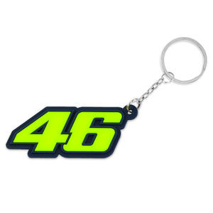 Porte-clés VR46 DOCTOR 46 avec lampe, en acier inoxydable, caoutchouc, silicone souple, en forme de dessin animé, ouvre-bouteille en alliage pour usage quotidien - Product Image 1