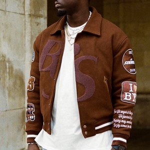 แจ็กเก็ตบอมเบอร์สำหรับผู้ชายแจ็คเก็ตเบสบอลแจ็กเก็ตเลตเทอร์แมนปักโลโก้ฤดูหนาวออกแบบได้ตามต้องการ - Product Image 4