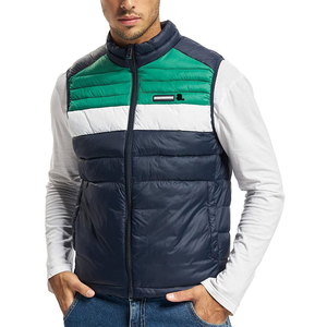 Veste matelassée pour homme sans manches à col montant, logo personnalisé OEM ODM, haute qualité, coupe-vent, écologique, lavable - Product Image 1