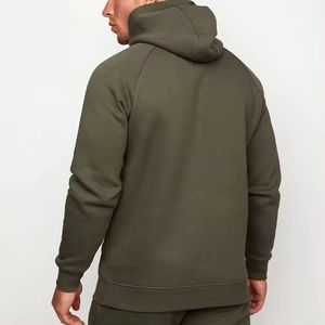 Sweat à capuche d'été en coton éponge français de haute qualité, épais, épaules tombantes, sweats à capuche unis personnalisés pour hommes - Product Image 2