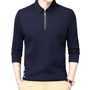 เสื้อโปโลแขนครึ่งเดียวมีลายสีพื้นและระบายอากาศได้ดีมีซิปธรรมดาและออกแบบโลโก้ได้ตามต้องการ - Product Image 6