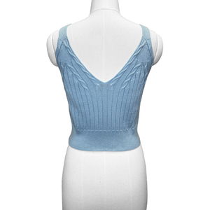 Pull-over personnalisé pour femme en maille torsadée, col en V, épaules dénudées, motif uni, fin, anti-plis, 100% sexy, club, 300g - Product Image 2