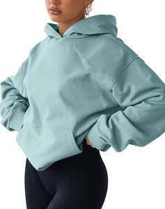 Sudadera con Capucha Deportiva Informal para Mujer, Ecológica, de Invierno, de Secado Rápido, Transpirable, de 360 g, de Manga Larga, Mezcla de Algodón y Felpa - Product Image 3