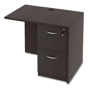 Alera ALEVA353624ES Serie Valencia 35 pulgadas. X 23.63 Pulgadas X 29.5 Pulgadas Escritorios de Oficina Reversibles Tipo Bridge/Return en Color Espresso - Product Image 6