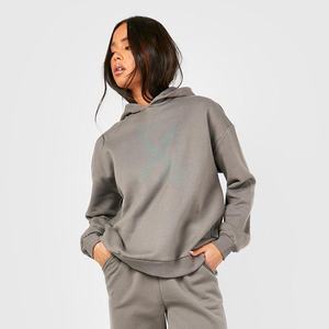 Jersey de 2 piezas para mujer, chándal con capucha, ropa deportiva de temporada de invierno de talla grande, Conjunto de sudadera transpirable con pantalones de chándal estampados - Product Image 2