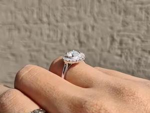 Anillo de moissanita 2ct 3ct 4ct 925 plata esterlina diamante moissanita eternidad anillo de compromiso de boda para mujer - Product Image 2