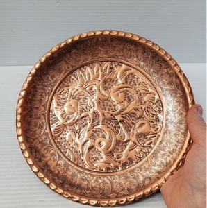 New <b>Copper</b> Luxury Handmade Hammered <b>Table</b> Decor Coasters Mats Set Printed Woven Placemats Office Coffee Dining Party Custom - Product Image 2