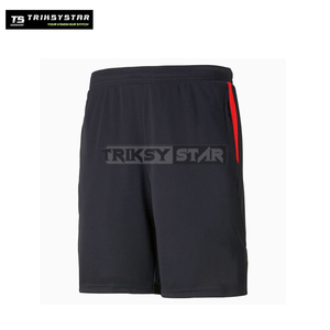 Ensemble de maillots de football personnalisés pour hommes, uniforme d'équipe à rayures noires et rouges, vêtements de sport respirants à séchage rapide pour l'entraînement et le match - Product Image 5