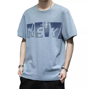 Nouveauté T-shirt col rond pour hommes 100% coton haute qualité personnalisé à manches courtes sérigraphie prix de gros d'usine - Product Image 6