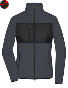 Chaqueta de Invierno Personalizable de Poliéster y Algodón con Cierre, Cuello Alto y Logotipo Frontal, Chaqueta Transpirable de Forro Polar para Hombre - Product Image 4