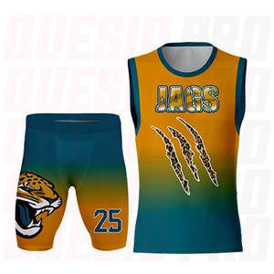 Uniformes personalizados para equipos de fútbol americano 7v7, paquetes de ropa deportiva, bolsas, guantes, camisetas de compresión, impresión por sublimación - Product Image 3