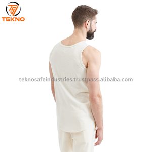 เสื้อกล้ามออกกำลังกายผ้าฝ้าย100% ใส่ได้ทั้งชายและหญิงเสื้อยืดแขนกุดสำหรับเล่นยิมฟิตเนสพิมพ์โลโก้ได้ตามต้องการ - Product Image 5