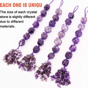 Applique murale dégringolée cintre améthyste bâton dégringolé cintre mural guérison cristal pierre précieuse chakra cintre mural dégringolé - Product Image 5