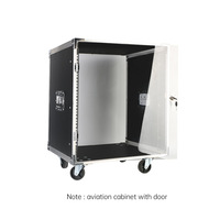 Flight case pliable en aluminium 12U avec tiroir 3U pour équipement audio, vidéo et éclairage professionnel
