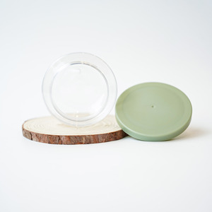 Lujoso tarro transparente para mascotas con tapa verde para cosméticos para uso al por mayor de loción facial champú Greenery Touch - Product Image 6