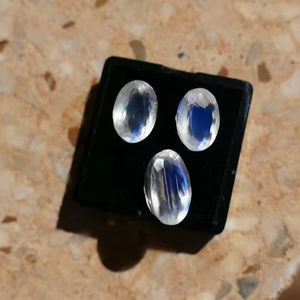 Piedra lunar arcoíris Natural de corte ovalado hecho a mano de calidad AAA, excelente piedra preciosa fina blanca para hacer fuego, piedras preciosas sueltas - Product Image 3