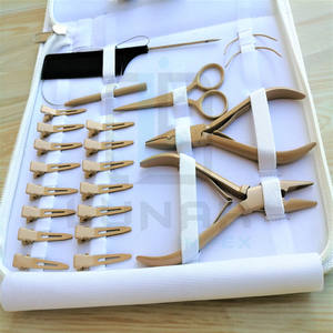 Kit d'outils de cheveux professionnel Offre Spéciale avec logo personnalisé gratuit pince boucle outil peigne à cheveux 15 pinces à cheveux et 2 aiguilles en forme de C - Product Image 3