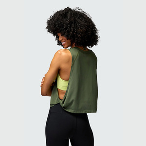 Venta al por mayor de camisetas sin mangas de las mujeres personalizadas de algodón Casual Tops de verano para damas OEM/ODM Fábrica de tallas grandes disponibles - Product Image 3