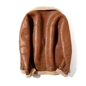 Veste d'hiver classique en toile et cuir avec doublure en peau de mouton pour homme |   Veste de moto imperméable et respirante pour l'extérieur avec doublure confortable - Product Image 2