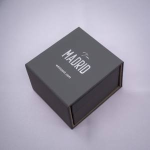 Madrid Grey <b>Small</b> Pendant <b>Jewelry</b> <b>Box</b> Custom Logo <b>Gift</b> Packaging for Luxury Touch - Product Image 1