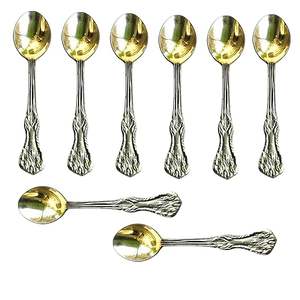 Juego de Cucharas de Latón Tradicionales Indias para Uso en la Cocina Ayurvédica, Juego de Cucharas Decorativas de Latón para Cenas Festivas y Regalos - Product Image 3