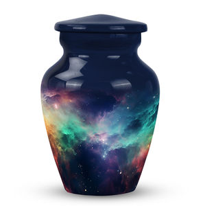 Urnas de recuerdo de cremación Art Deco de nuevo diseño, superventas, grabado a mano Metal personalizado con caja de terciopelo, capacidad de 1-2L - Product Image 1