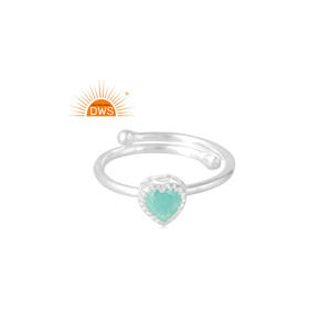 Anillo de piedras preciosas de amazonita Natural de Plata de Ley 925 más vendido, joyería personalizada para mujer, regalo para ella - Product Image 3