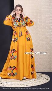 2024 ropa de verano otoño bordado bohemio personalizado manga larga hasta el suelo ropa bordada hecha a mano - Product Image 3