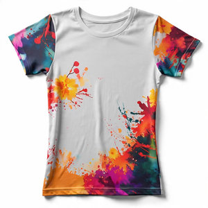Customized Sublimation Print Tee Shirts Ladies Summer Short Sleeve Digital Print TShirt Lightweight Quick Dry T Shirts Women - Product Image 3