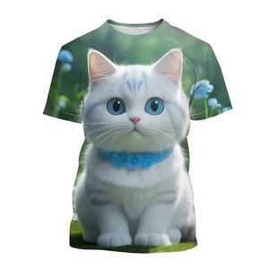 Mode Cat3D Imprimer T-shirt Mignon Animal Pet Cats Graphic T-shirt - Product Image 5