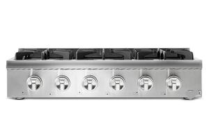 Cuisinière à gaz professionnelle neuve de marque originale avec 6 brûleurs scellés, 36 pouces, en acier inoxydable H-RT399618 - Product Image 3