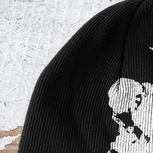 Comfortable With Letter Jacquard Knitted Custom Your Logo Cuffed Sports Jacquard Knitted Beanie Fashion Winter jacquard Beanie - Product Image 4