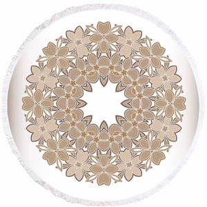 Toalla de playa de algodón personalizable 350 GSM Digital impreso con estilo Tropical para gimnasio Vacaciones verano tomar el sol forma ovalada 7 - Product Image 3