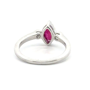 Anillo DE BODA personalizado con forma de marquesa, Diamante americano rubí, piedra única, diseño de fábrica, bonito regalo de fiesta de San Valentín - Product Image 5