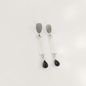 925ต่างหูห้อยเงินสเตอร์ลิงสีดำพลอยโอนิกซ์เครื่องประดับคริสเตียนดีไซน์สร้างสรรค์สำหรับงานแต่งงานของขวัญ - Product Image 1