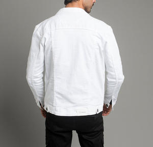 Chaqueta vaquera con botones para hombre con diseño personalizado, chaqueta vaquera de manga larga clásica a la moda, precio al por mayor - Product Image 6