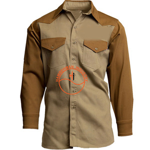 เสื้อเชิ้ตหนังวัวแท้คุณภาพพรีเมียม สำหรับงานอุตสาหกรรมเชื่อมโลหะ ทนไฟ ผลิตจากโรงงาน ขายส่ง เหมาะสำหรับงานอุตสาหกรรม - Product Image 1