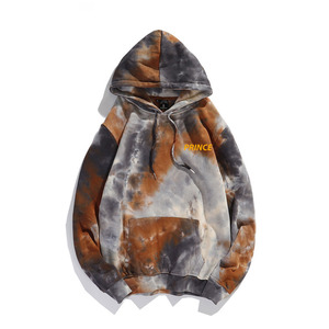 Gran oferta Unisex Tie Dye sudaderas con capucha bellamente bordado estampado transpirable polar de manga larga pulóver Popular invierno con capucha hombres - Product Image 3