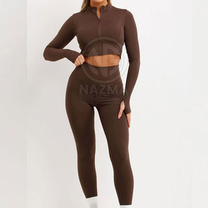 Conjunto Deportivo de 3 Piezas para Mujer, Personalizable con Logotipo Frontal, Transpirable, de Secado Rápido, Spandex/Poliéster, Ligero y de Alta Calidad, MOQ Bajo - Product Image 2