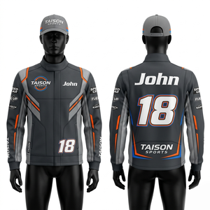 Veste de karting softshell en polyester premium 300 GSM, couleur teal et noir, design à panneaux contrastés, tissu respirant, logo personnalisé par sublimation. - Product Image 4