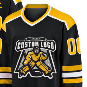 Maillot de hockey sur glace personnalisé professionnel, léger, imperméable, respirant, écologique, antibactérien, séchage rapide, maille en polyester - Product Image 5