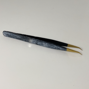 Ensemble de pincettes en acier inoxydable de couleur marbre, applicateur d'extension incliné, applicateur de cils, vente complète personnalisée e - Product Image 4