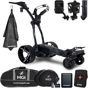 Meilleure offre Chariot de golf MGI Navigator Ai GPS+ télécommandé avec vente de qualité, comprend des accessoires et une batterie au lithium - Product Image 1