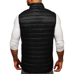 Gilet bouffant personnalisé pour hommes légers veste sans manches à bulles avec gilet de rembourrage en coton chaud pour vêtements d'hiver - Product Image 2