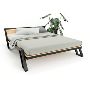 Cama con Estructura de Hierro Industrial, Colchón de Madera y Goma para un Sueño Reparador - Product Image 3