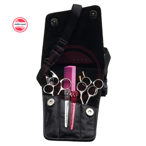 Genuine <b>Leather</b> Salon Shear Holster <b>Belt</b> | Professional Hairdressing Barber Beauty Scissors Combs Holster <b>Pouch</b> Tool <b>Belt</b> Bag - Product Image 1