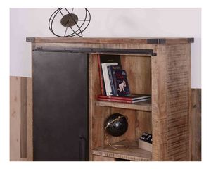 Modern Industrial Metal and Wood Silversmith Character for Living Room Bedroom or Hotel Application - Product Image 3